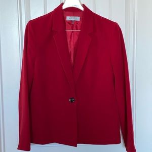 Kasper red one-button blazer